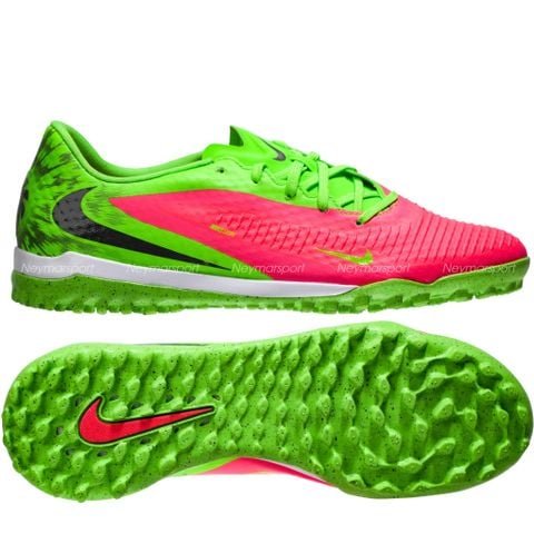 giày đá bóng cỏ nhân tạo nike phantom 6 academy low cut tf erling haaland personal edition hot punch/black/green strike hq2326 603